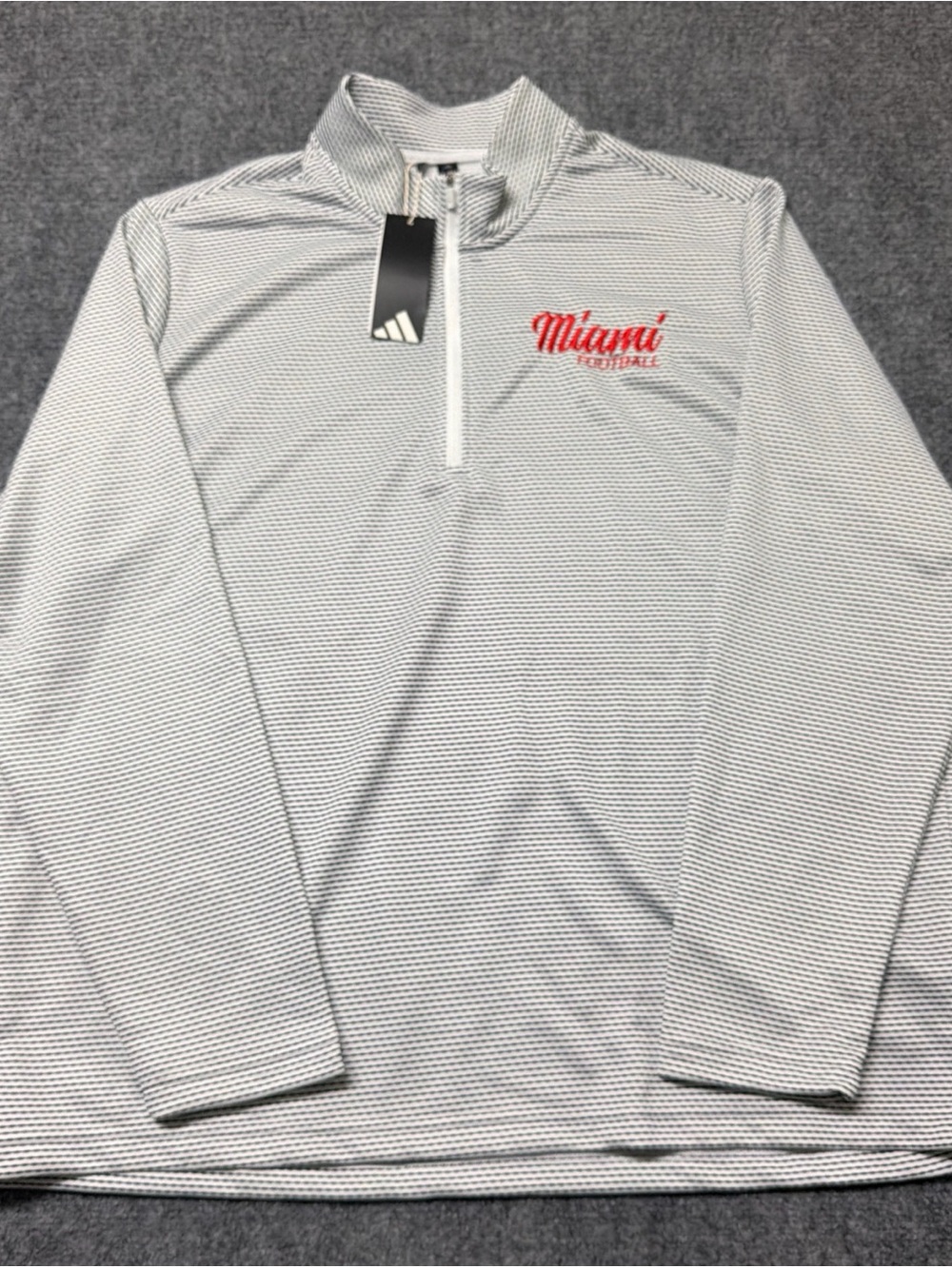 adidas White Men's Golf Half-Zip Pullover with Red Miami 2XL